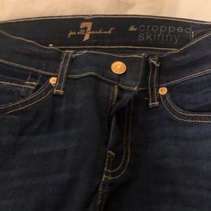 7 for all mankind cropped skinny 26” inseam sz 24